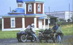 Nos premiers kilomtres en sidecar aux alentours d'Irbit 